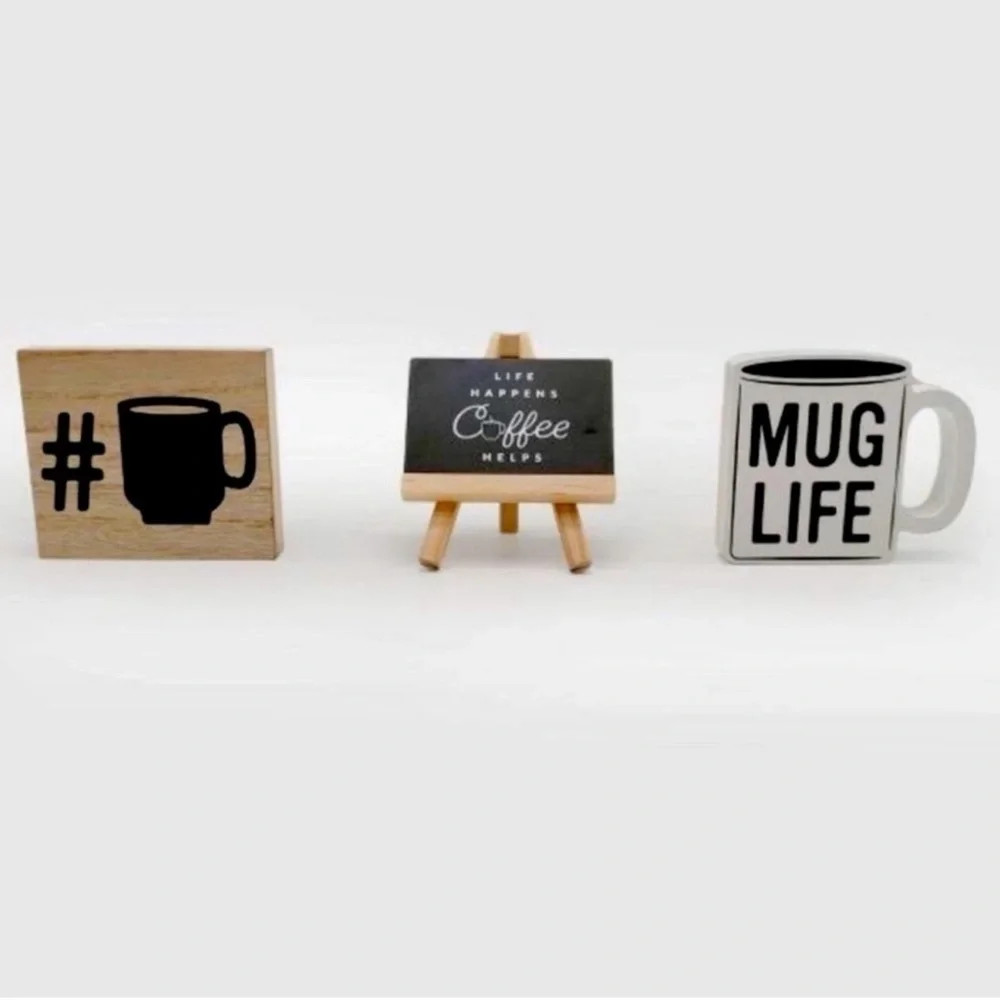 3 for $15 SALE New Target Coffee Bar Tiered Tray Mini Coffee Signs Set of 3
